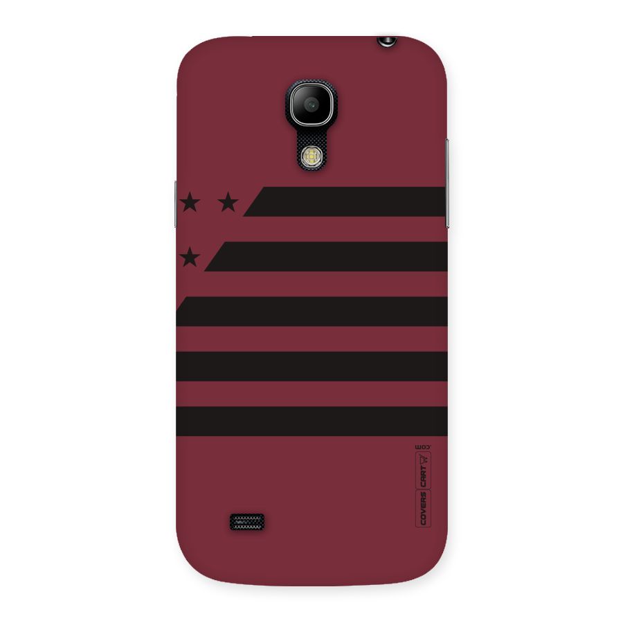 Maroon Star Striped Back Case for Galaxy S4 Mini