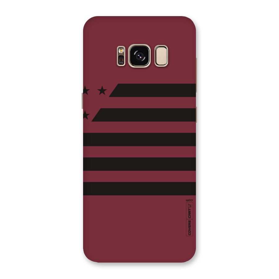 Maroon Star Striped Back Case for Galaxy S8