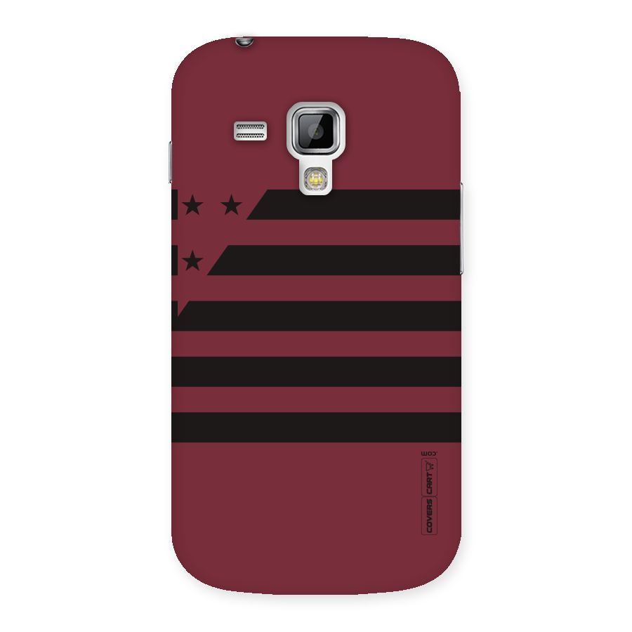 Maroon Star Striped Back Case for Galaxy S Duos