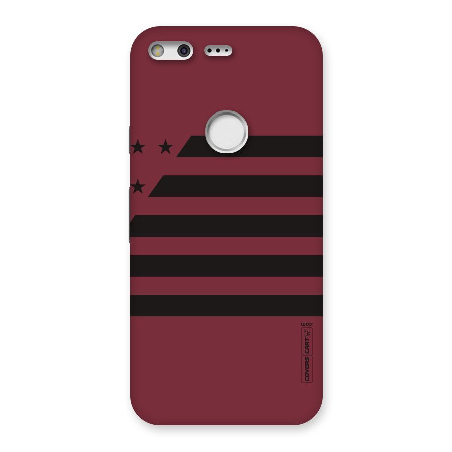 Maroon Star Striped Back Case for Google Pixel