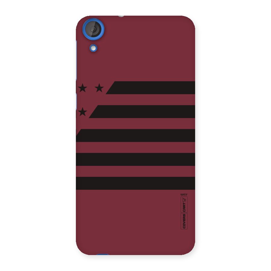 Maroon Star Striped Back Case for HTC Desire 820