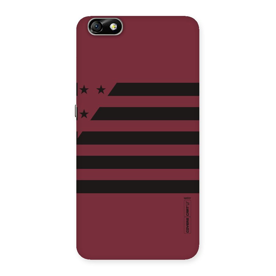 Maroon Star Striped Back Case for Honor 4X