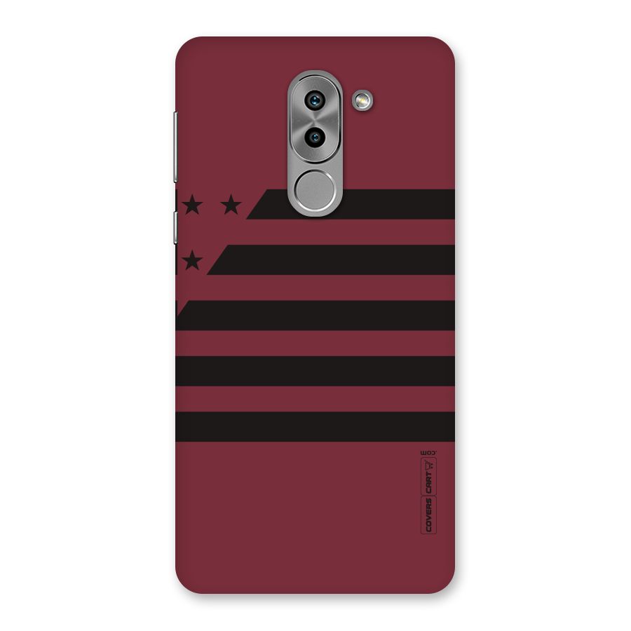 Maroon Star Striped Back Case for Honor 6X