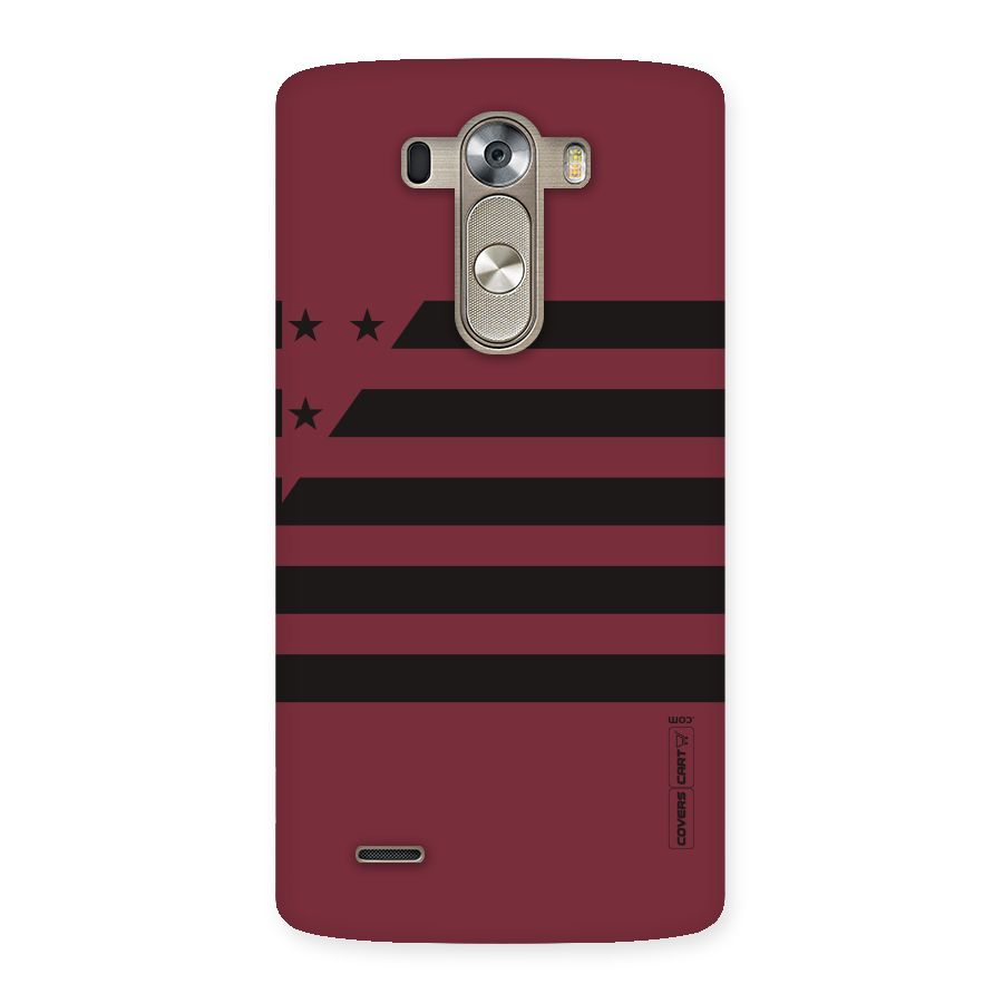 Maroon Star Striped Back Case for LG G3