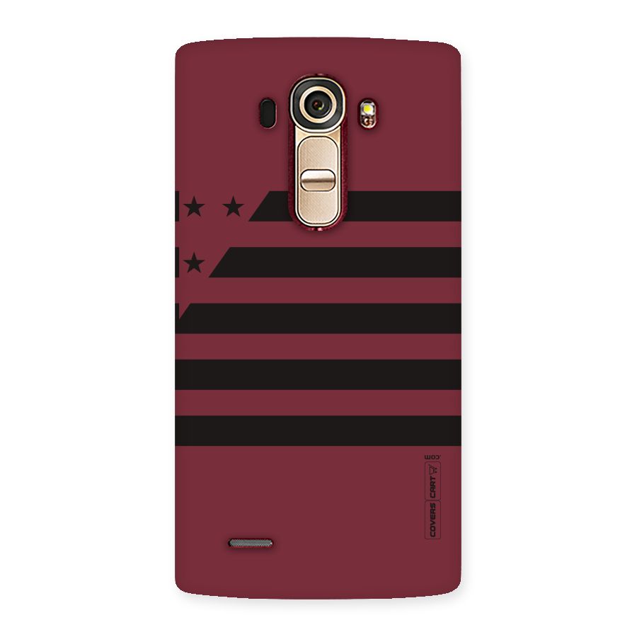 Maroon Star Striped Back Case for LG G4