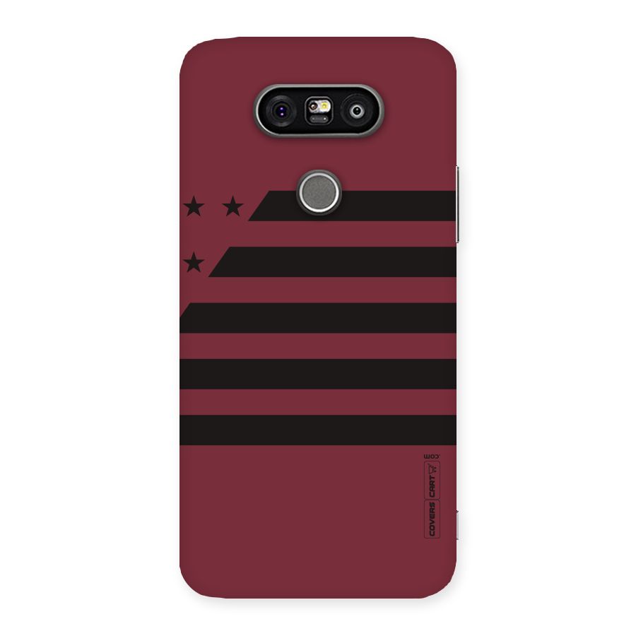 Maroon Star Striped Back Case for LG G5