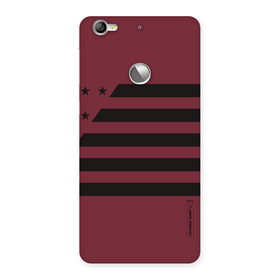 Maroon Star Striped Back Case for LeTV Le 1s