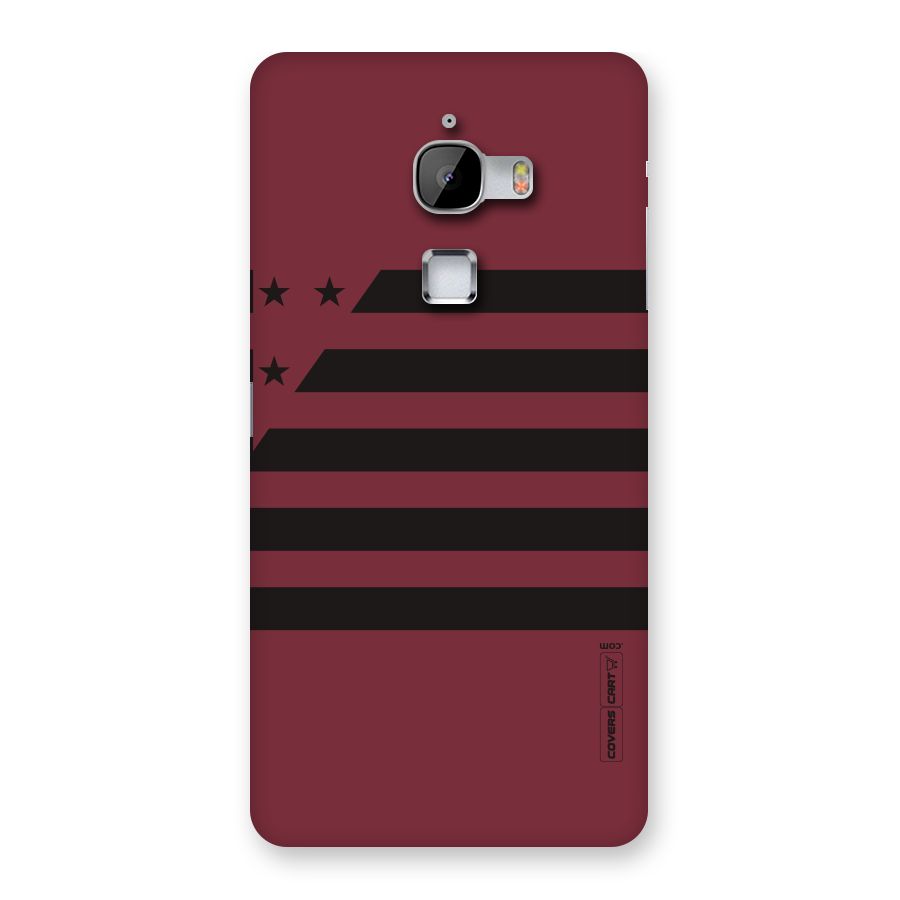 Maroon Star Striped Back Case for LeTv Le Max