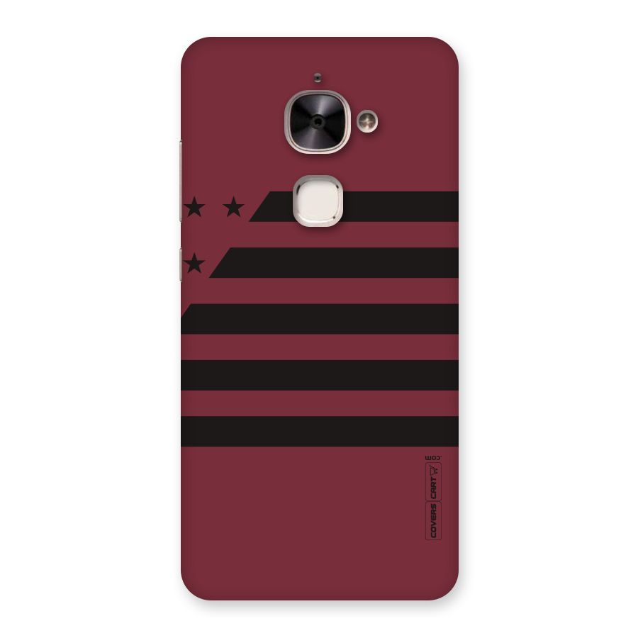 Maroon Star Striped Back Case for Le 2