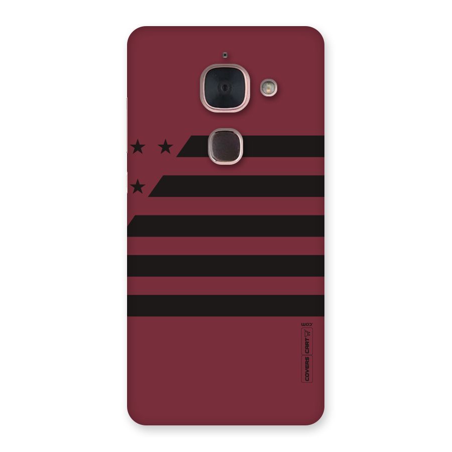 Maroon Star Striped Back Case for Le Max 2