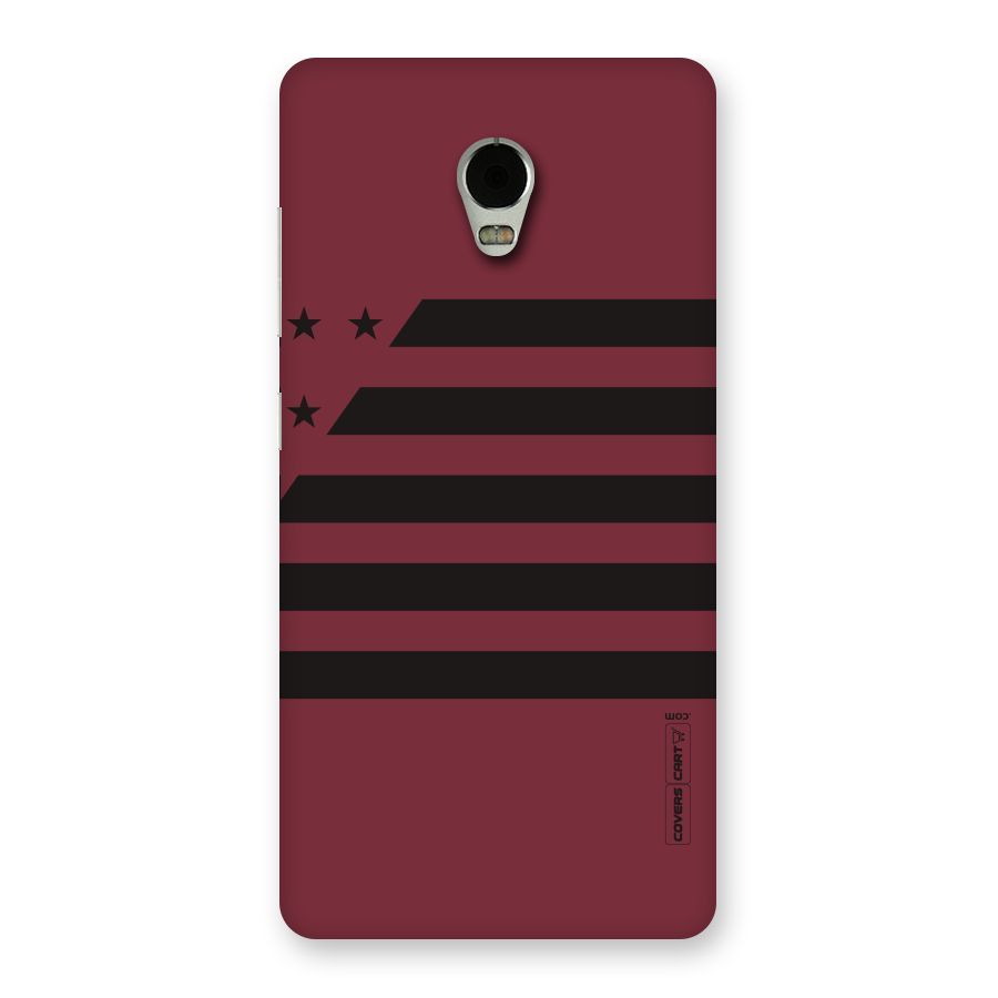 Maroon Star Striped Back Case for Lenovo Vibe P1