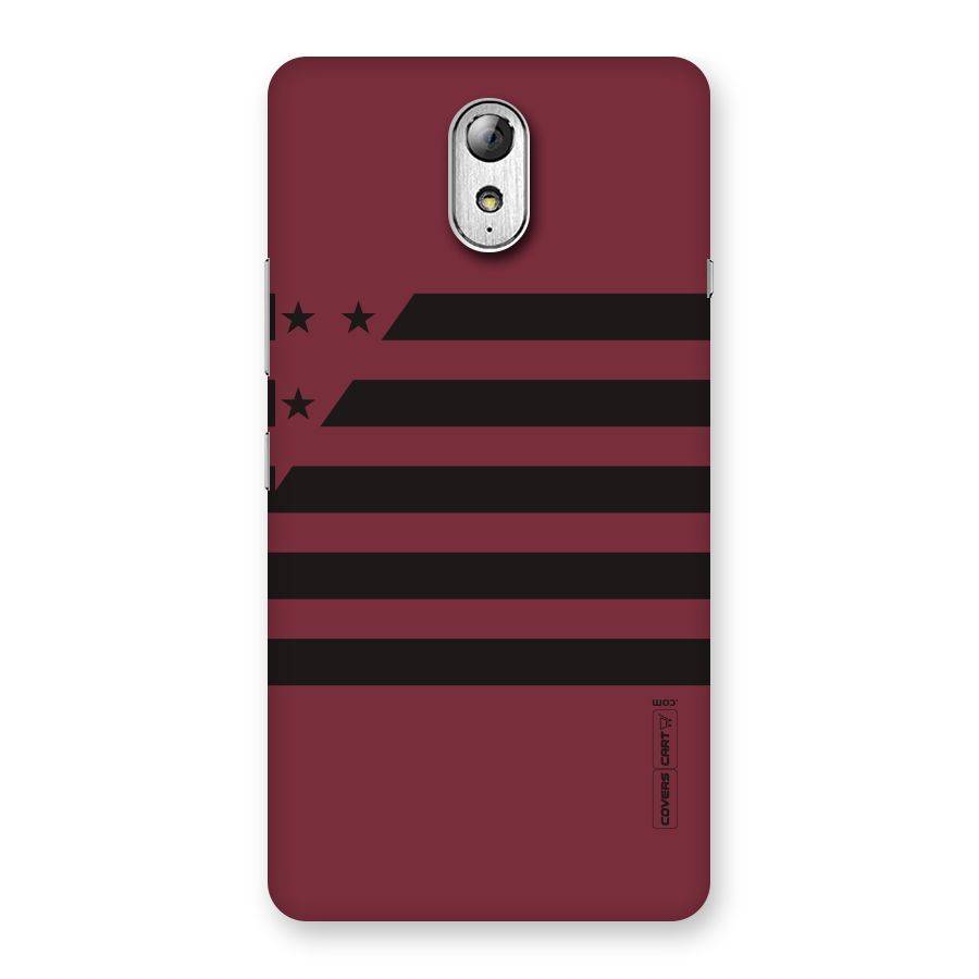 Maroon Star Striped Back Case for Lenovo Vibe P1M
