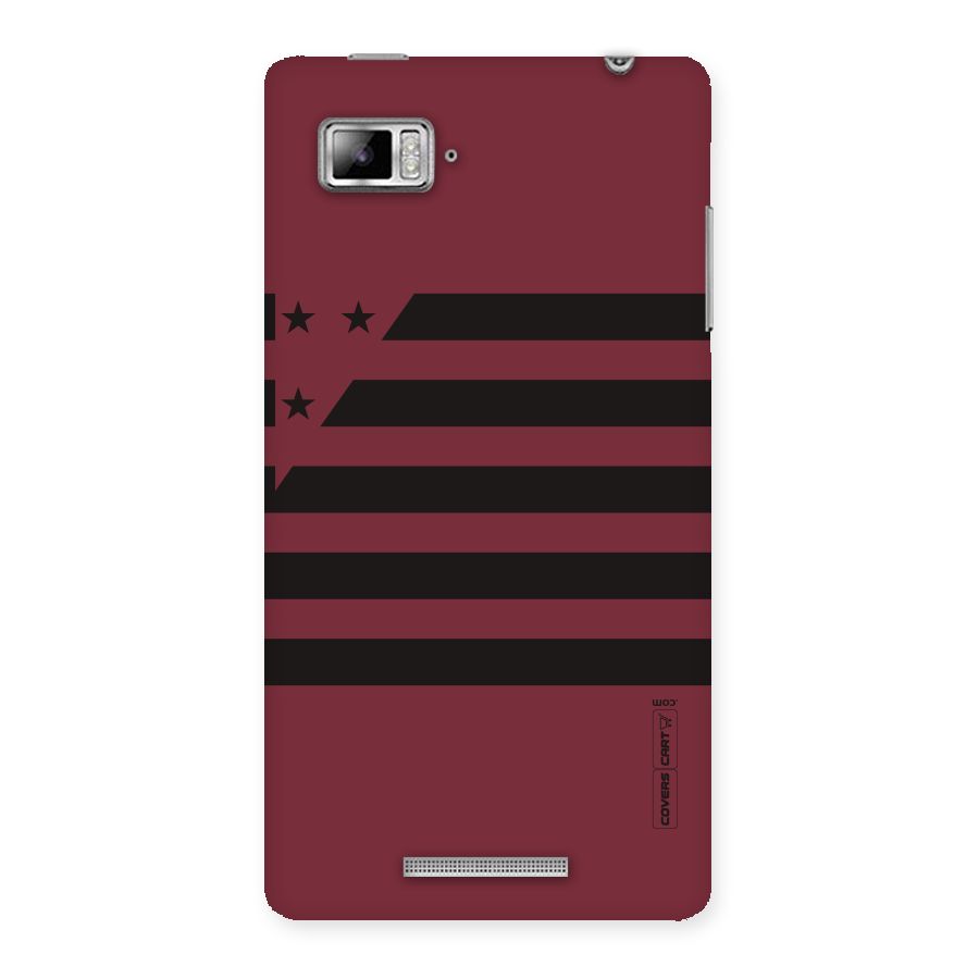 Maroon Star Striped Back Case for Lenovo Vibe Z K910