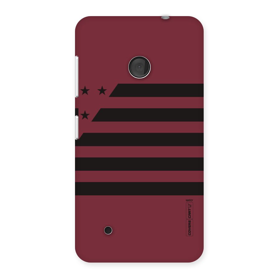 Maroon Star Striped Back Case for Lumia 530
