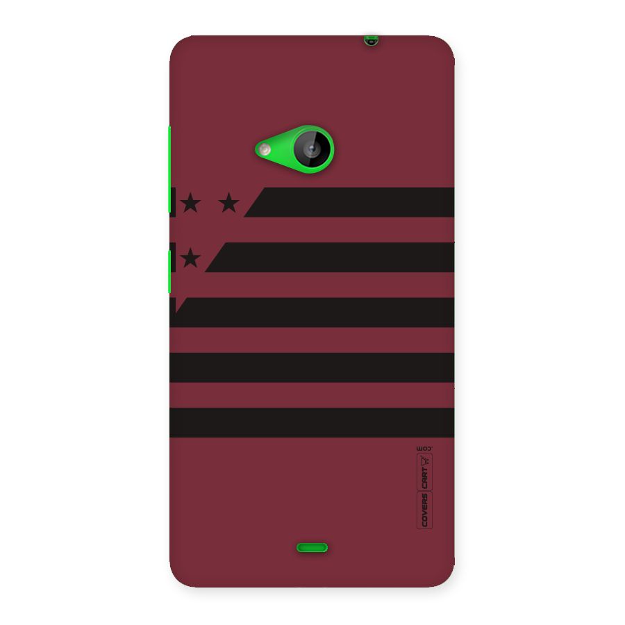 Maroon Star Striped Back Case for Lumia 535