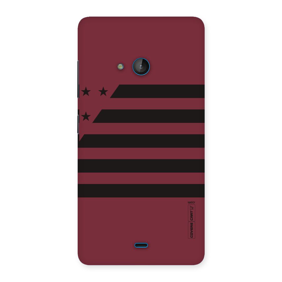 Maroon Star Striped Back Case for Lumia 540