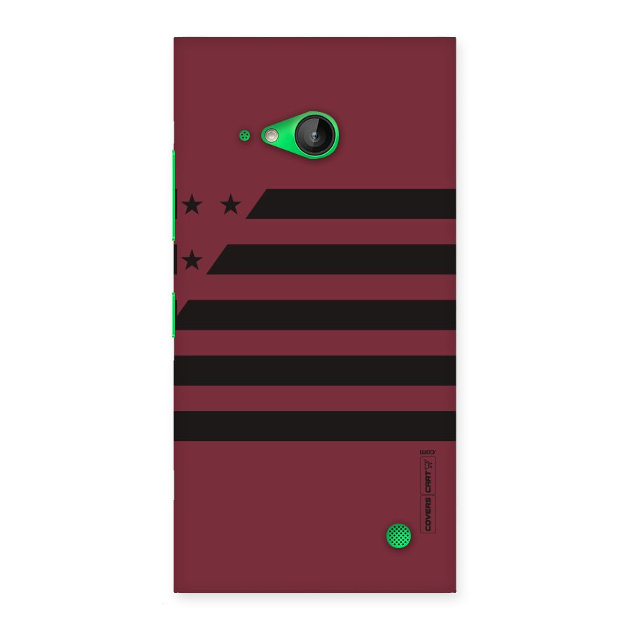 Maroon Star Striped Back Case for Lumia 730