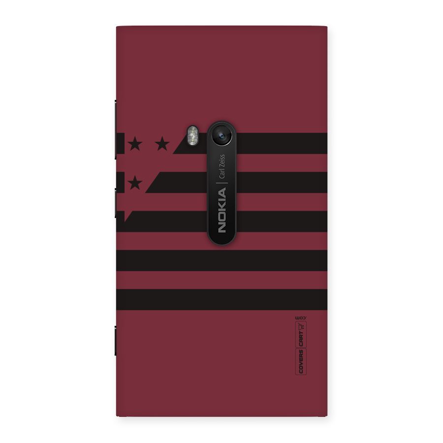 Maroon Star Striped Back Case for Lumia 920