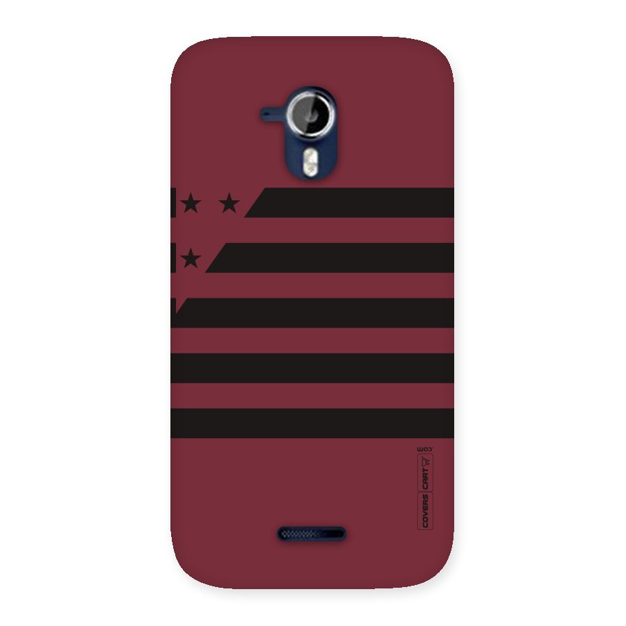 Maroon Star Striped Back Case for Micromax Canvas Magnus A117