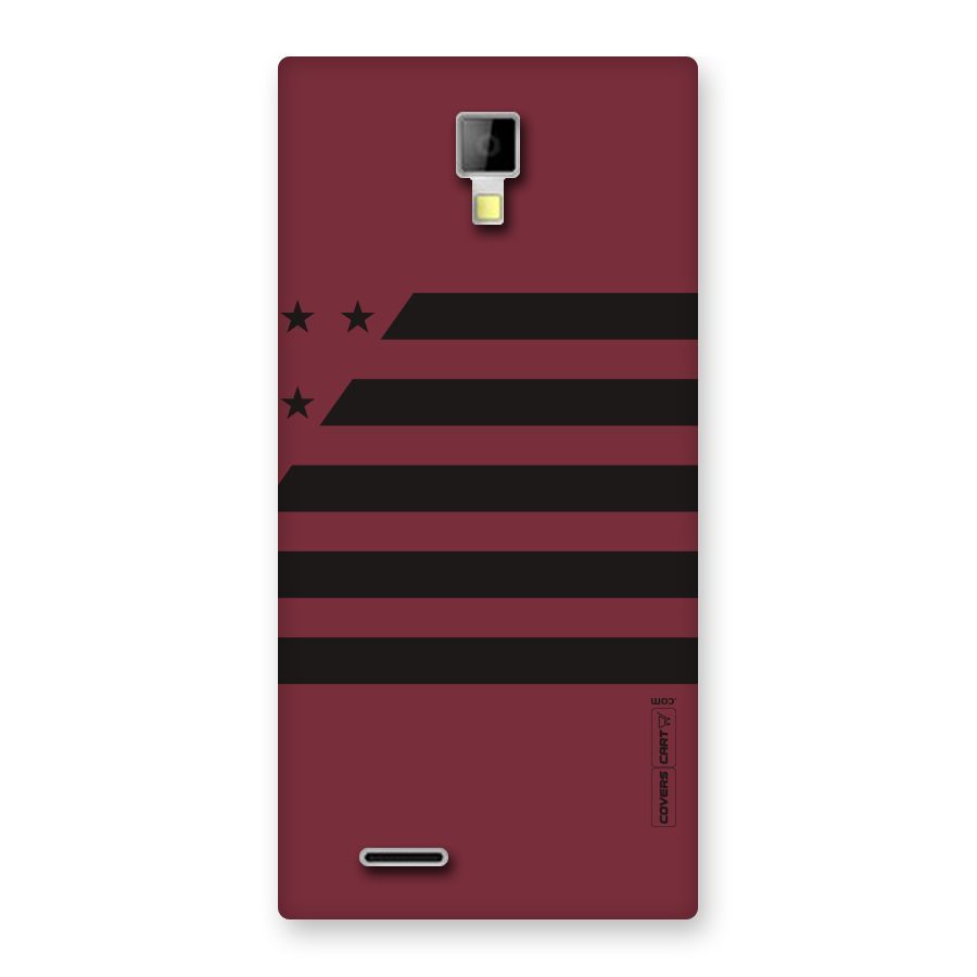 Maroon Star Striped Back Case for Micromax Canvas Xpress A99