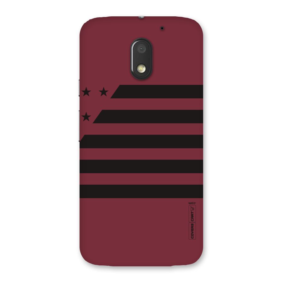Maroon Star Striped Back Case for Moto E3 Power