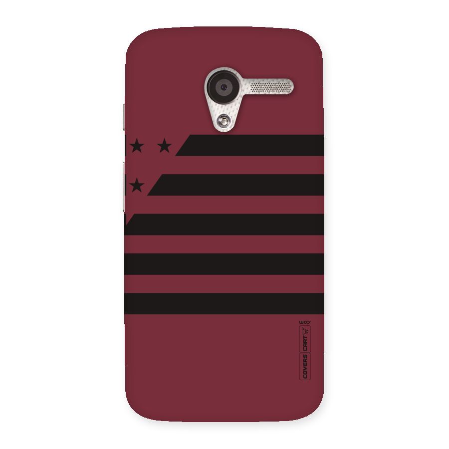 Maroon Star Striped Back Case for Moto X