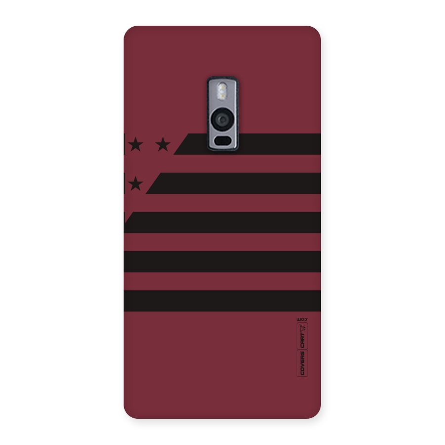 Maroon Star Striped Back Case for OnePlus Two