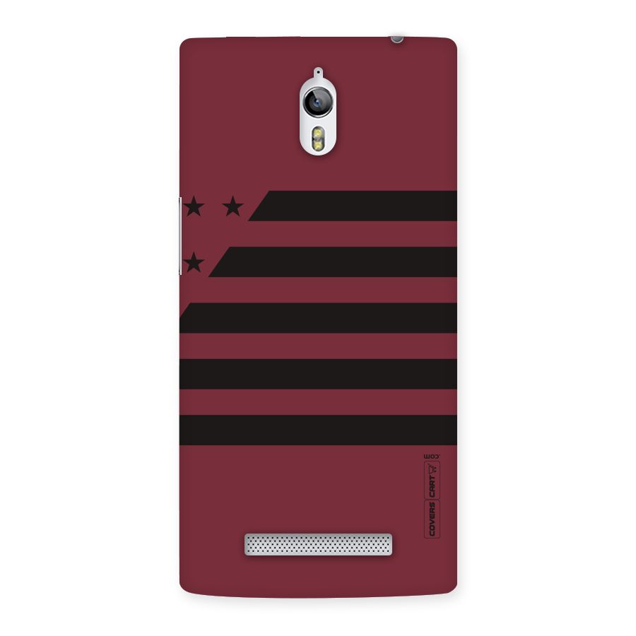 Maroon Star Striped Back Case for Oppo Find 7
