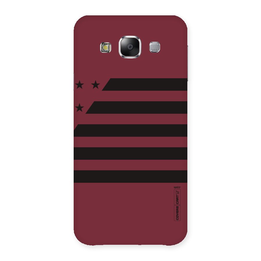 Maroon Star Striped Back Case for Samsung Galaxy E5