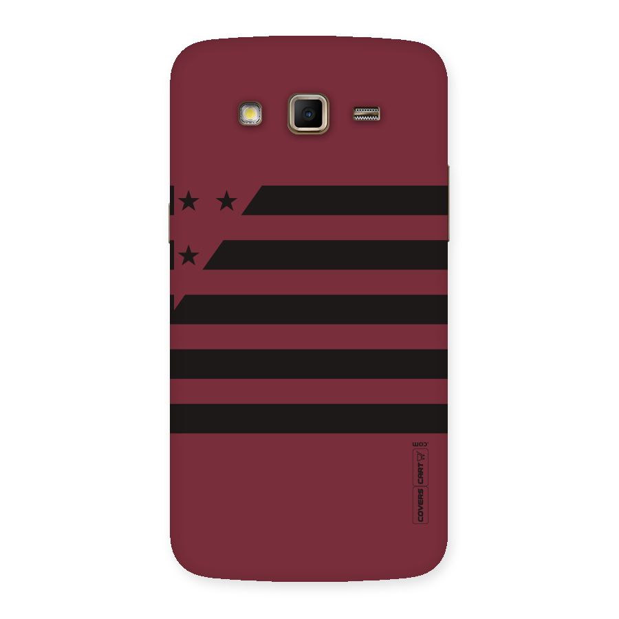Maroon Star Striped Back Case for Samsung Galaxy Grand 2