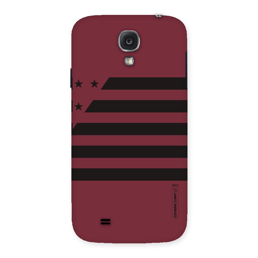 Maroon Star Striped Back Case for Samsung Galaxy S4