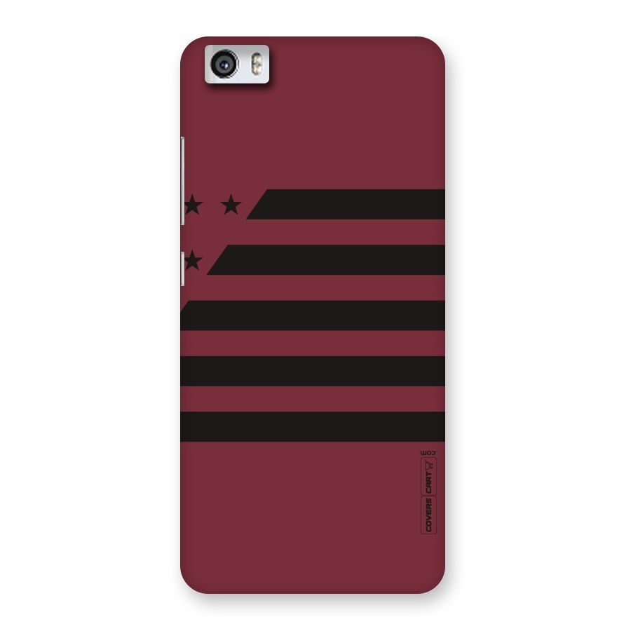 Maroon Star Striped Back Case for Xiaomi Redmi Mi5