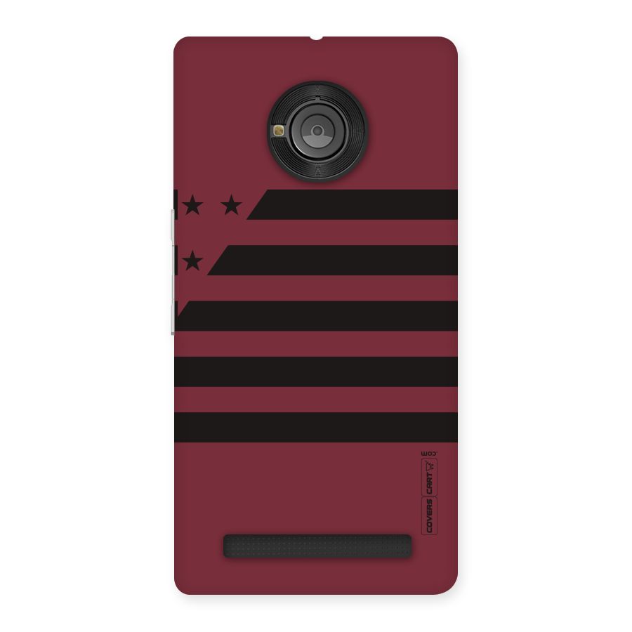 Maroon Star Striped Back Case for Yu Yuphoria