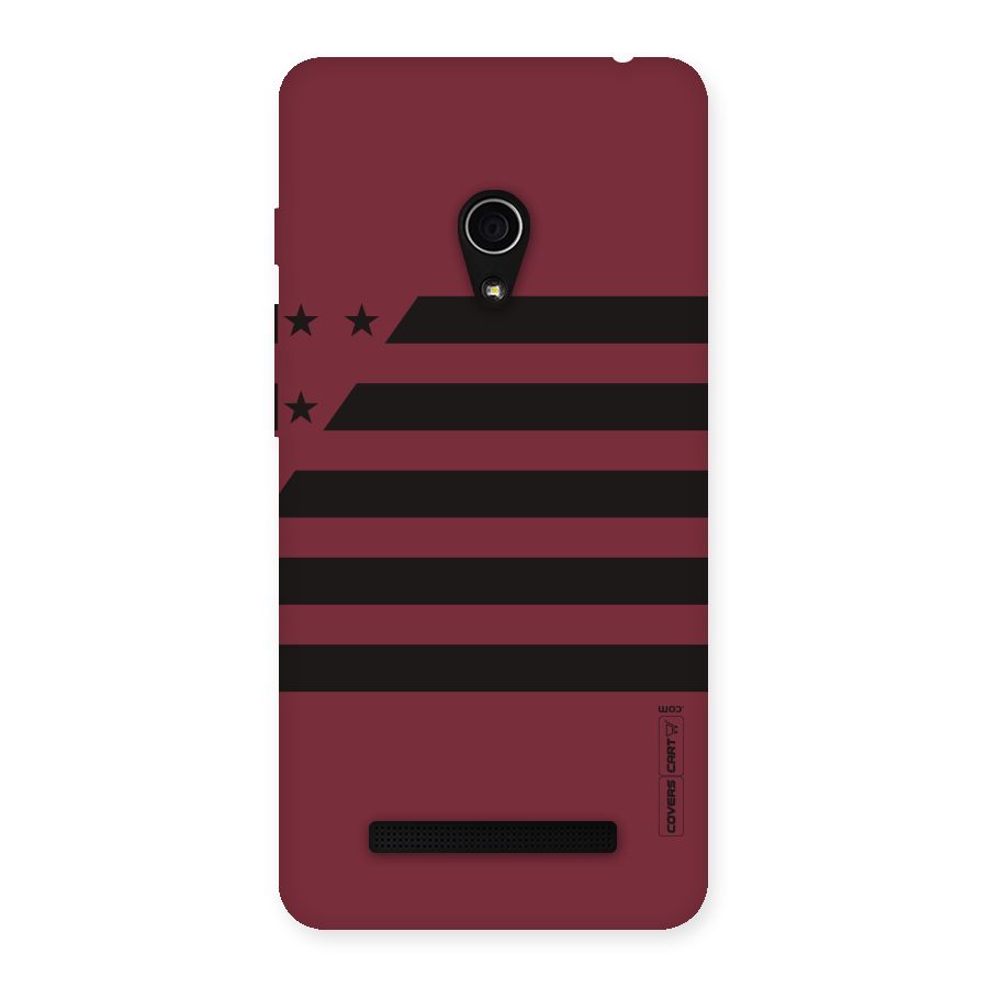 Maroon Star Striped Back Case for Zenfone 5