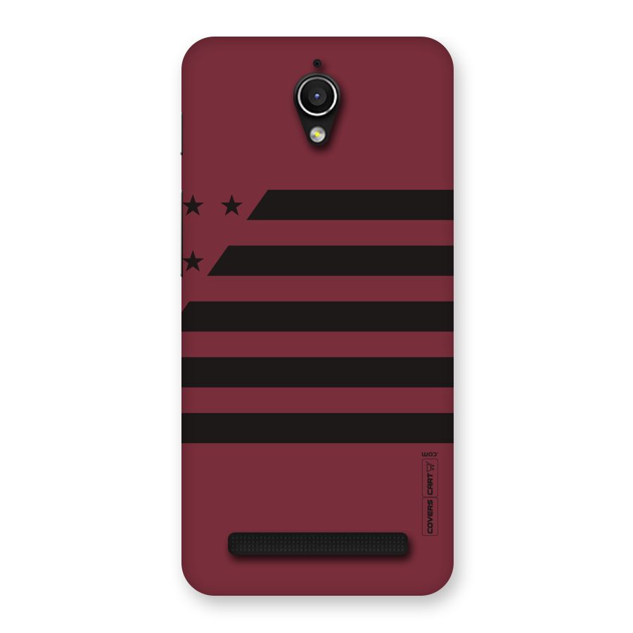Maroon Star Striped Back Case for Zenfone Go