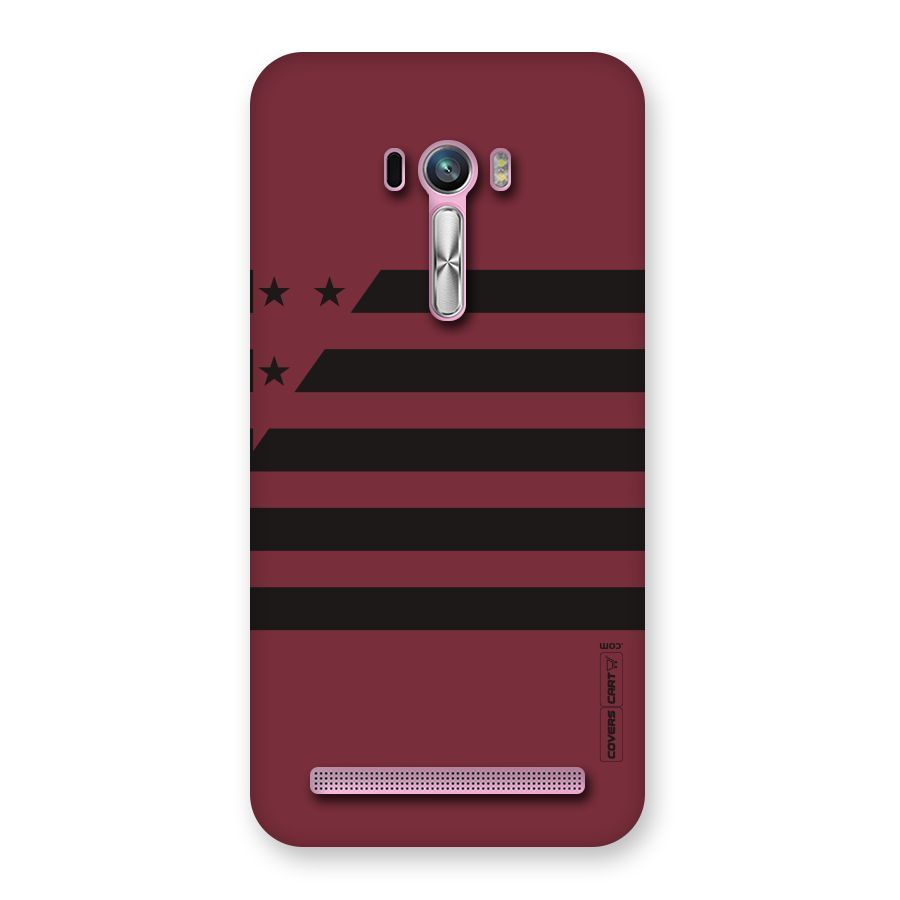 Maroon Star Striped Back Case for Zenfone Selfie