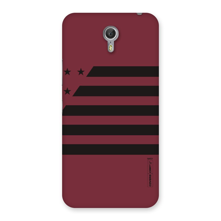 Maroon Star Striped Back Case for Zuk Z1