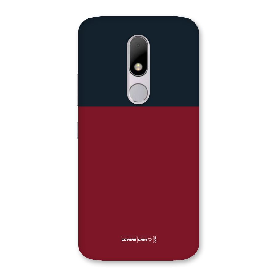 Maroon and Navy Blue Back Case for Moto M