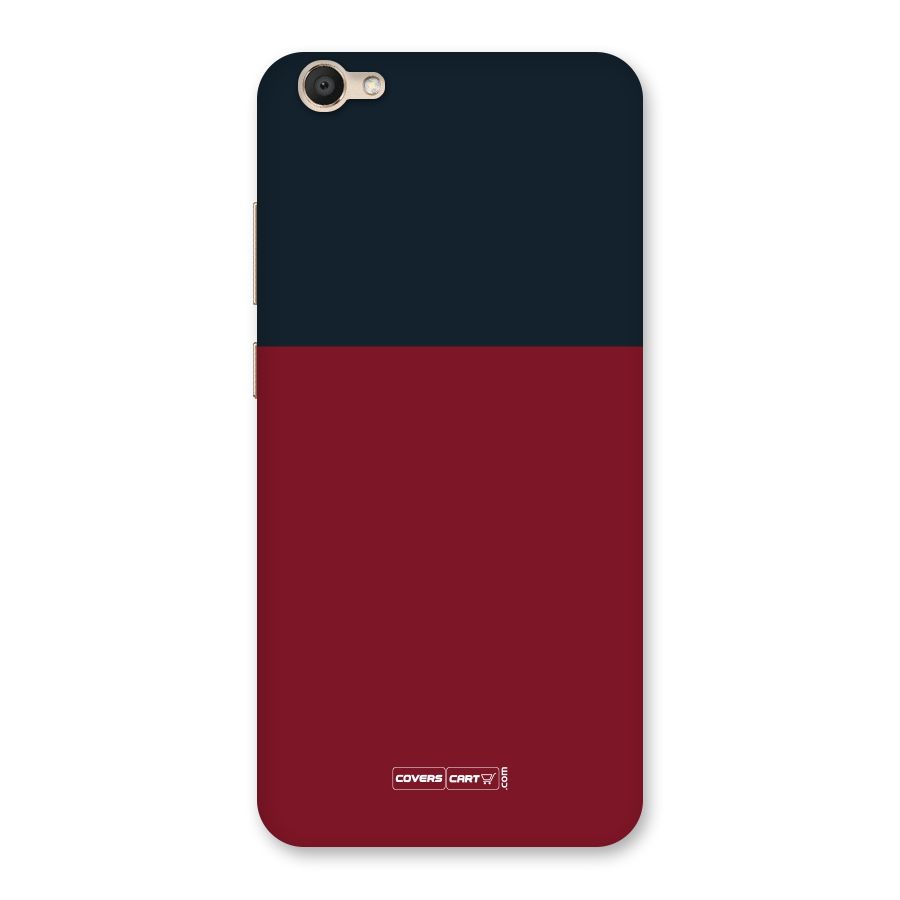 Maroon and Navy Blue Back Case for Vivo V5