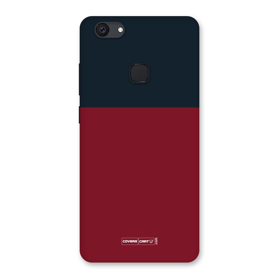 Maroon and Navy Blue Back Case for Vivo V7 Plus