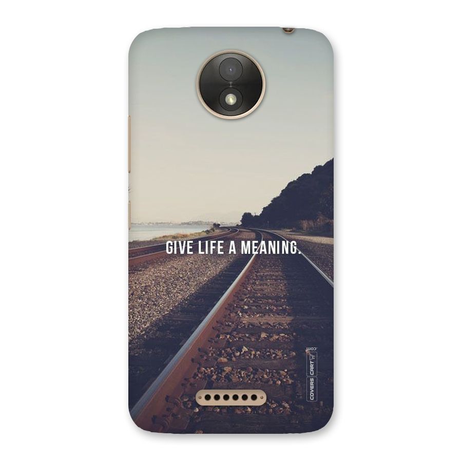 Meaning To Life Back Case for Moto C Plus