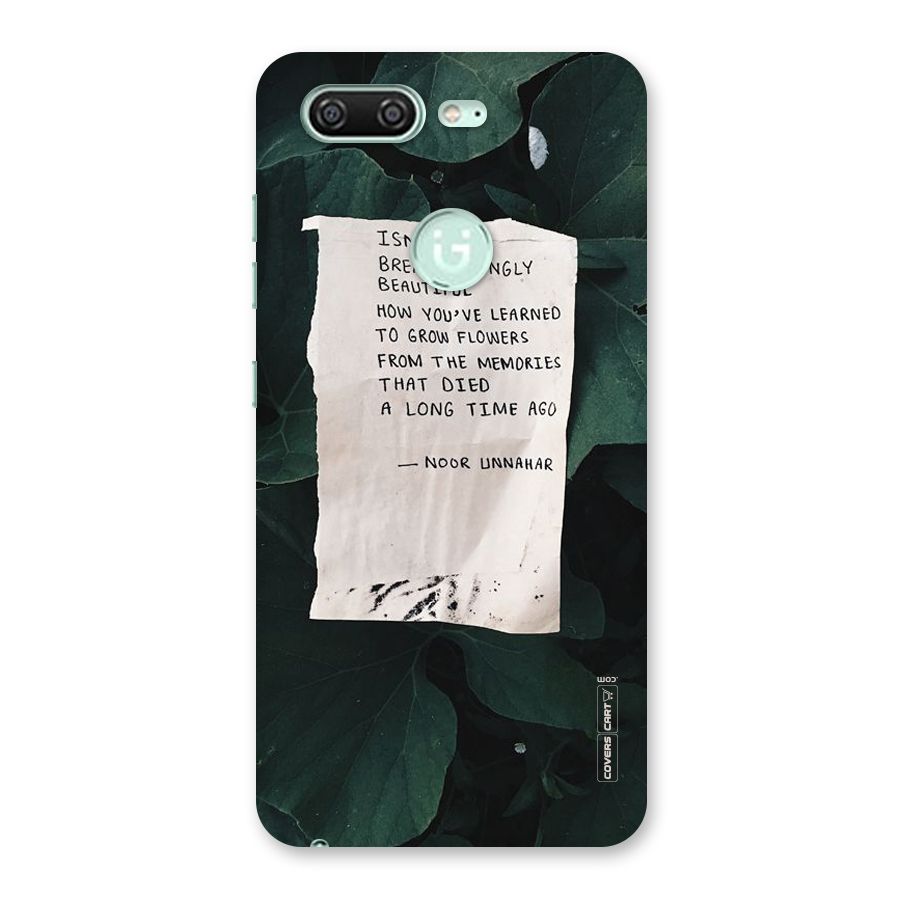 Memories Back Case for Gionee S10