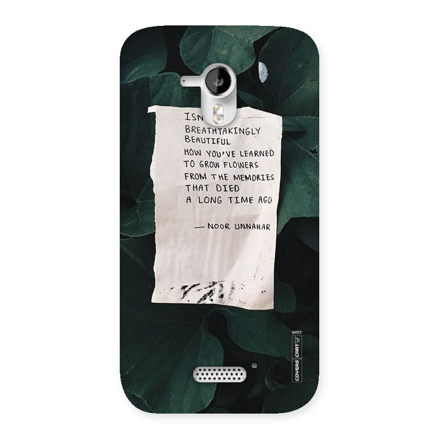 Memories Back Case for Micromax Canvas HD A116