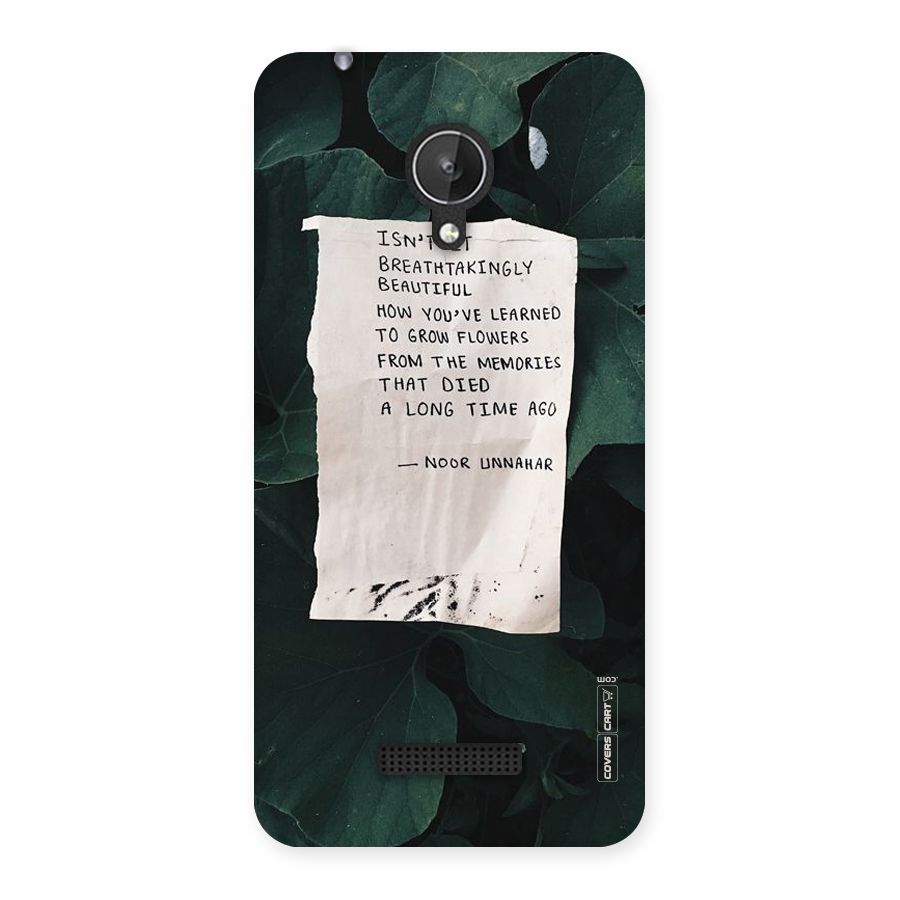 Memories Back Case for Micromax Canvas Spark Q380