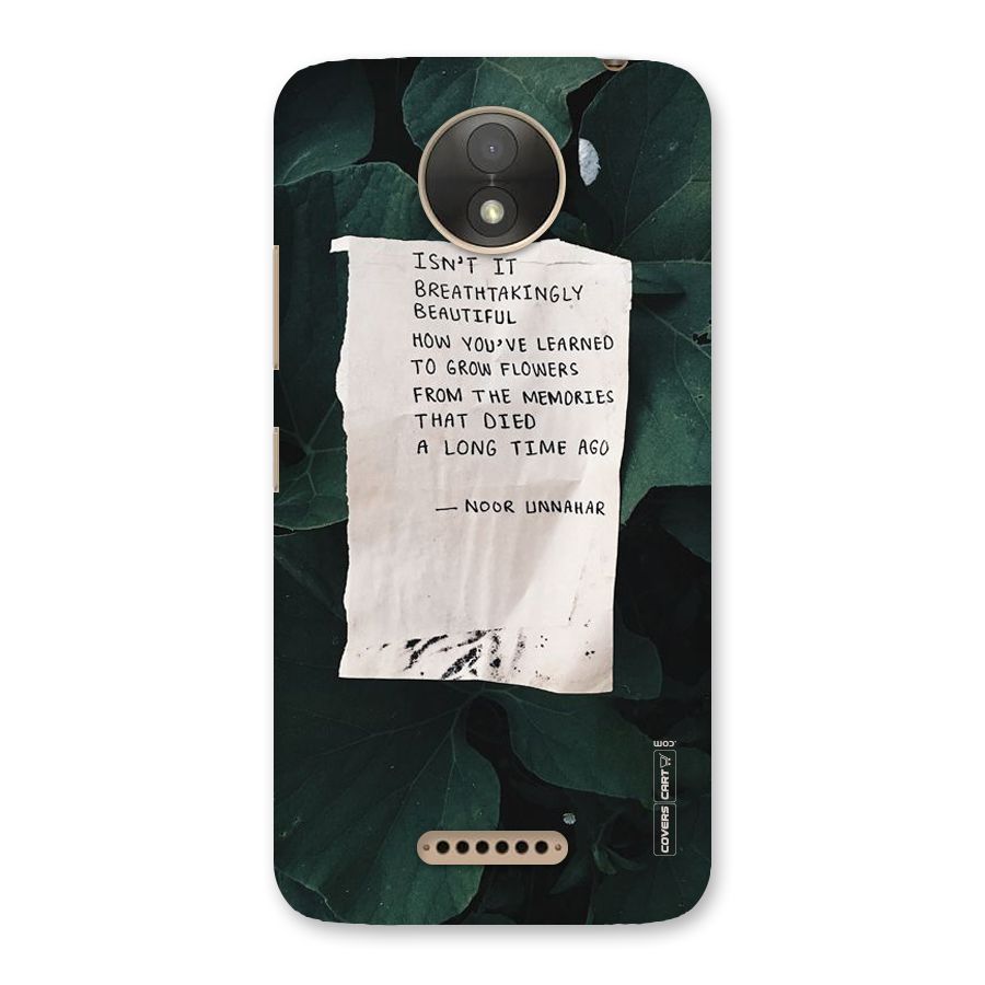 Memories Back Case for Moto C Plus