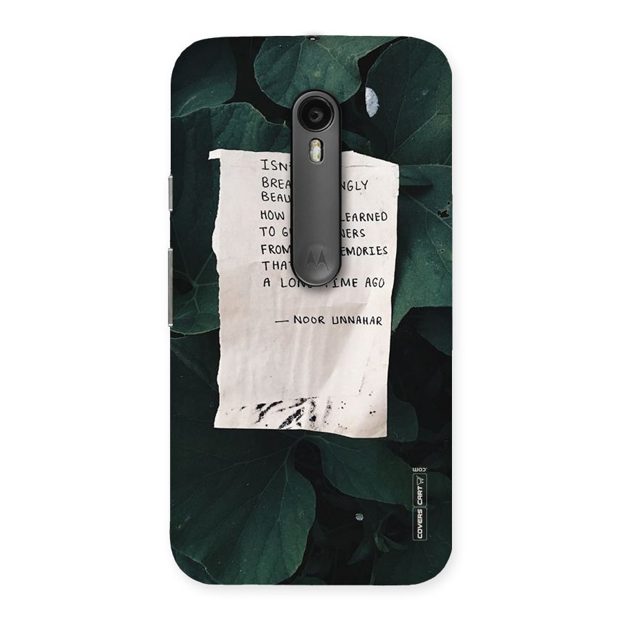 Memories Back Case for Moto G3