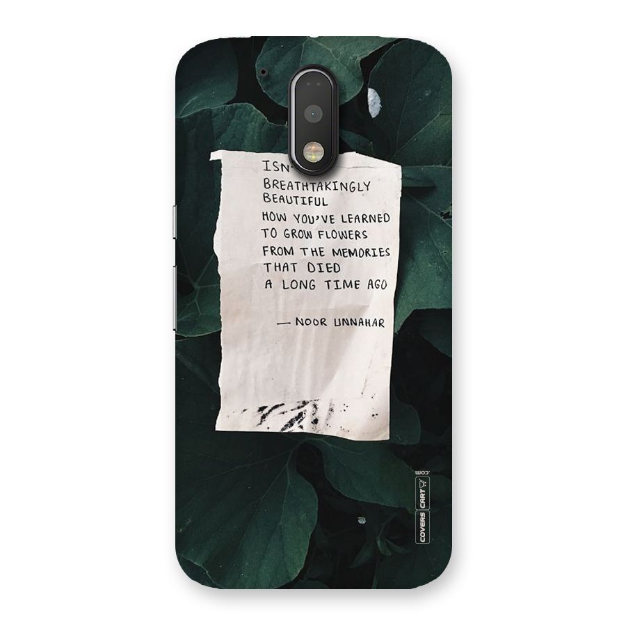 Memories Back Case for Motorola Moto G4