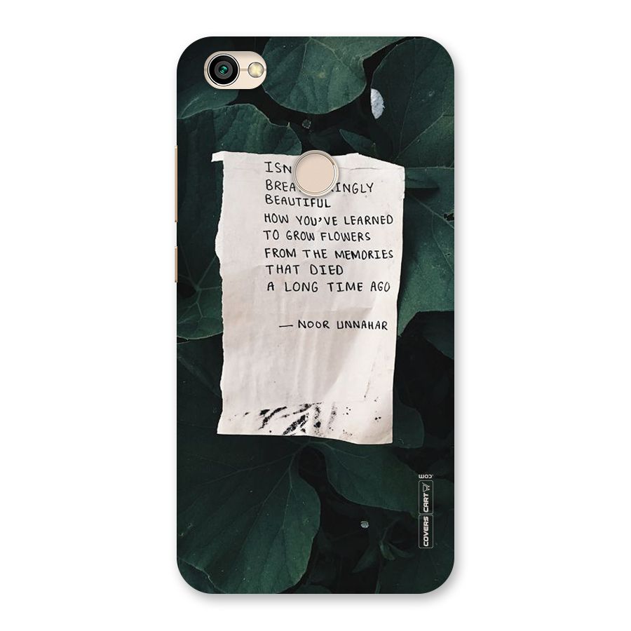 Memories Back Case for Redmi Y1 2017