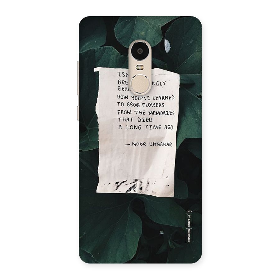 Memories Back Case for Xiaomi Redmi Note 4
