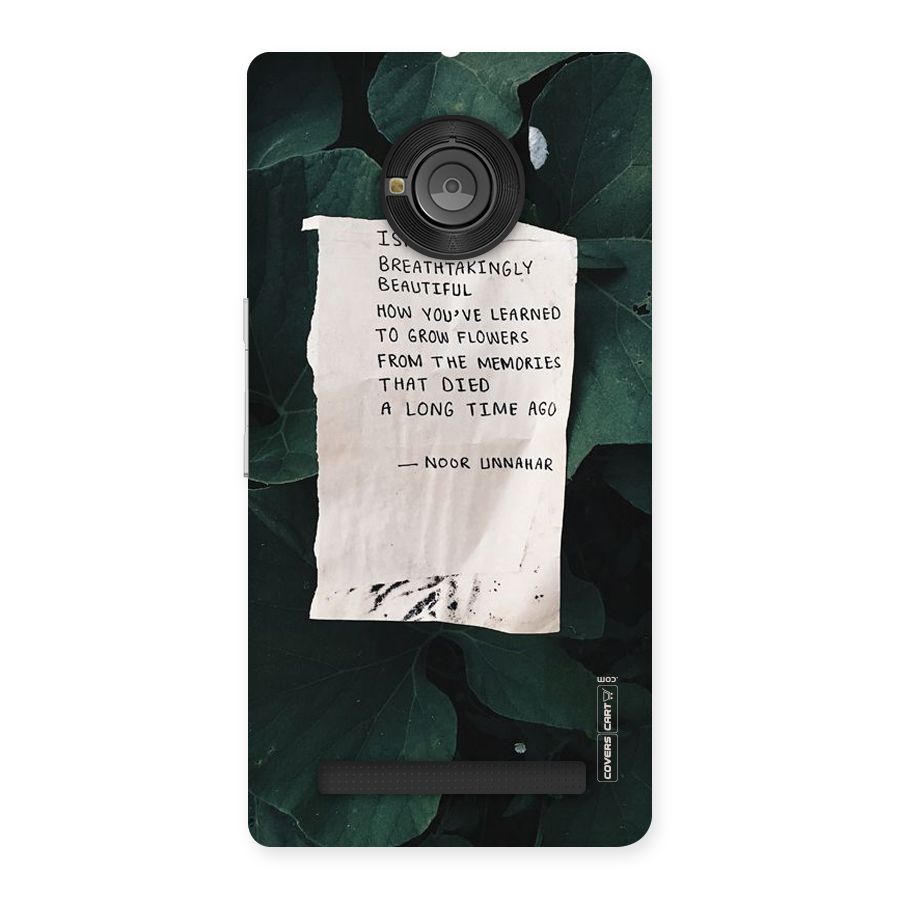 Memories Back Case for Yu Yunique